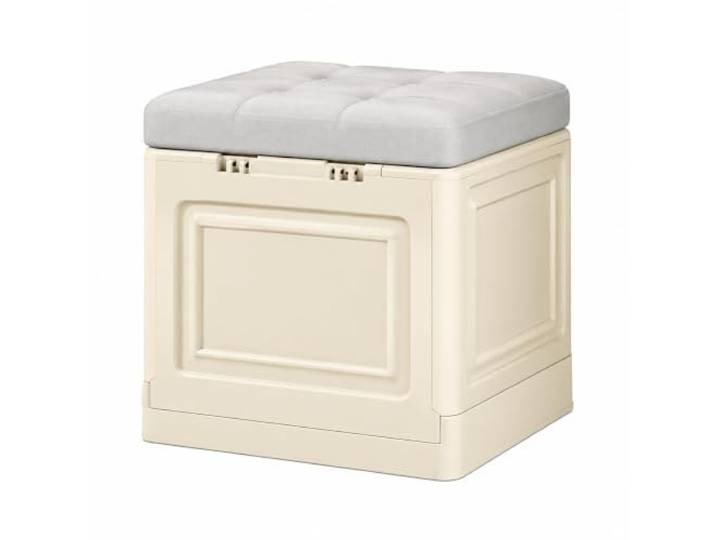 WSJJXS Sitzbank mit Stauraum Klappdeckel Platzsparend Klappdeckel, Schaumstoffpolster, Kunstleder, Stabiler Rahmen, Flur, Schlafzimmer(Gray,38x38cm)