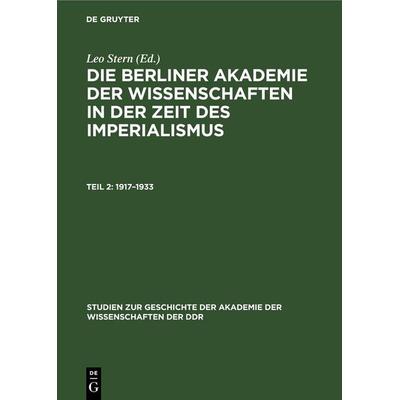 1917–1933, Gebundene Ausgabe von , De Gruyter, 978-3-11-257491-1