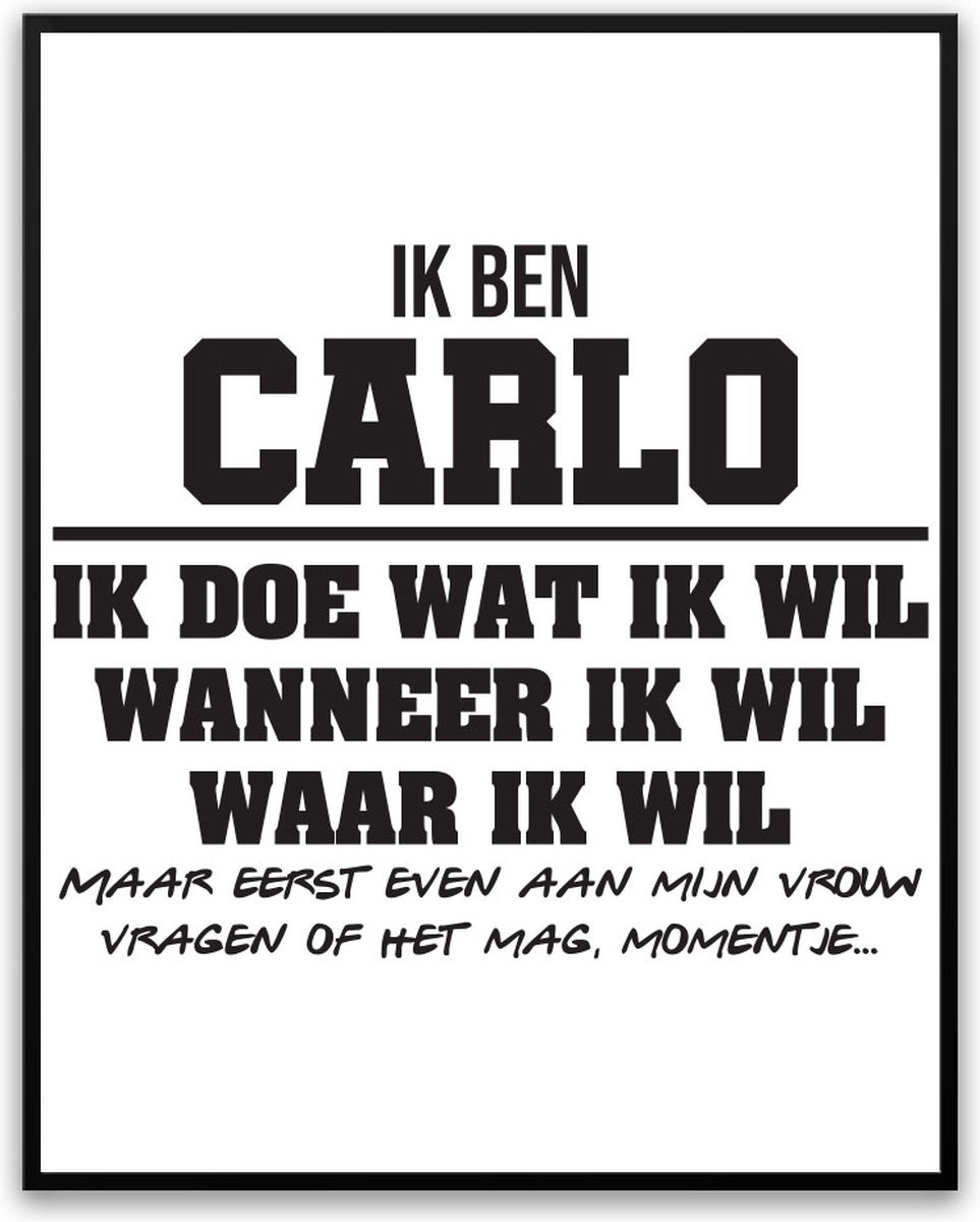 Carlo - Partner toestemming vragen Fotolijst met glas - 30 x 40 cm