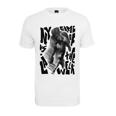 T-Shirt MISTERTEE "MisterTee Herren Game Of The Week Tee", Herren, Gr. XS, weiß, 100% Baumwolle, bedruckt, normal, Rundhals, Shirts T-Shirt