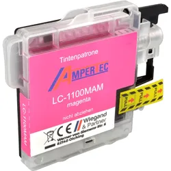Ampertec Tinte kompatibel mit Brother LC-1100M LC-980M Universal magenta