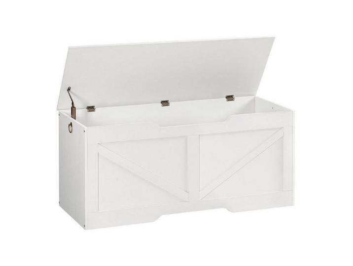 LuxusKollektion Truhenbank Truhenbank Stauraum 110cm Weiß (1-St)