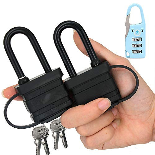 Set van 2 Robuuste Waterdichte Hangsloten voor Buiten, 40 mm