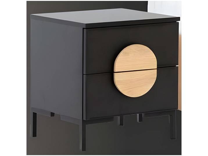 JVmoebel Nachttisch Grauer Nachttisch aus Holz mit zwei Schubladen (1-St., 1x nur Nachttisch), Made in Europa