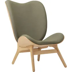 Conversation Piece Sessel 106 cm hellgrün auf Eichenbeinen