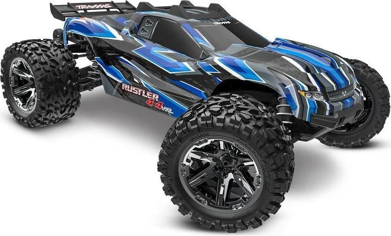 Traxxas Rustler 1:10 VXL HD 4WD RC-auto, blauw