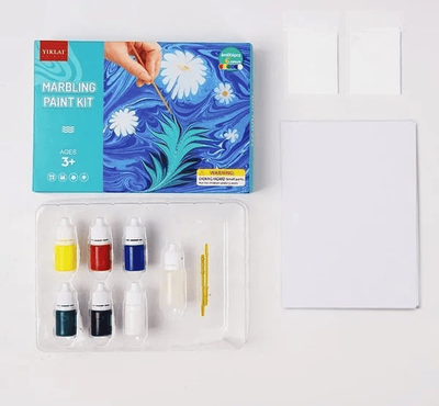 Playful Picks Water Marbling Paint Art Kit 6 Color