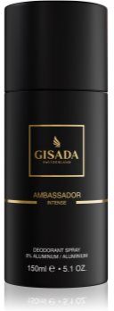 Gisada Ambassador Intense desodorizante em spray sem alumínio para homens 150 ml. Ambassador Intense