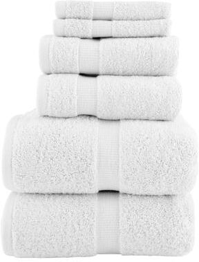 Lavish Home 6 Piece Cotton Towel Set with 2 Bath Sheets, 2 Hand Towels, and 2 Wash Cloths