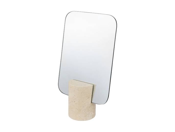 Mette Ditmer Miroir de table Travertin Lin