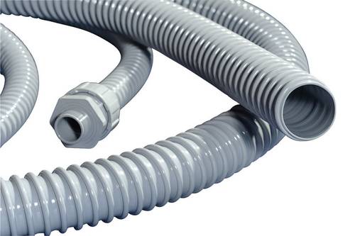 HellermannTyton 166-40002 PSR16 Wellrohr Grau 12mm Meterware