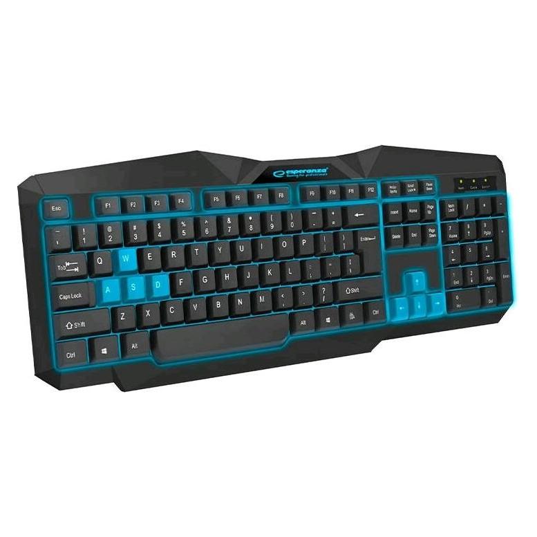 Esperanza EGK201B Tastatur USB (US, Kabelgebunden) (EGK201B)