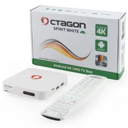 Octagon Spirit White 4K UHD Android 11 IP Media Streaming Box 5G WLAN BT RCU