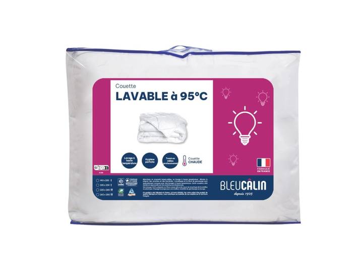 Couette légère 260x240 blanc en polyester 200g