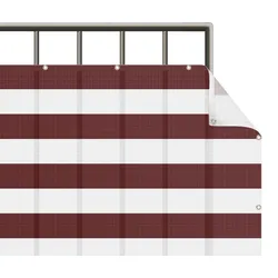 BALKON SICHTSCHUTZ Querstreifen in Dunkel Rot 150/50 cm