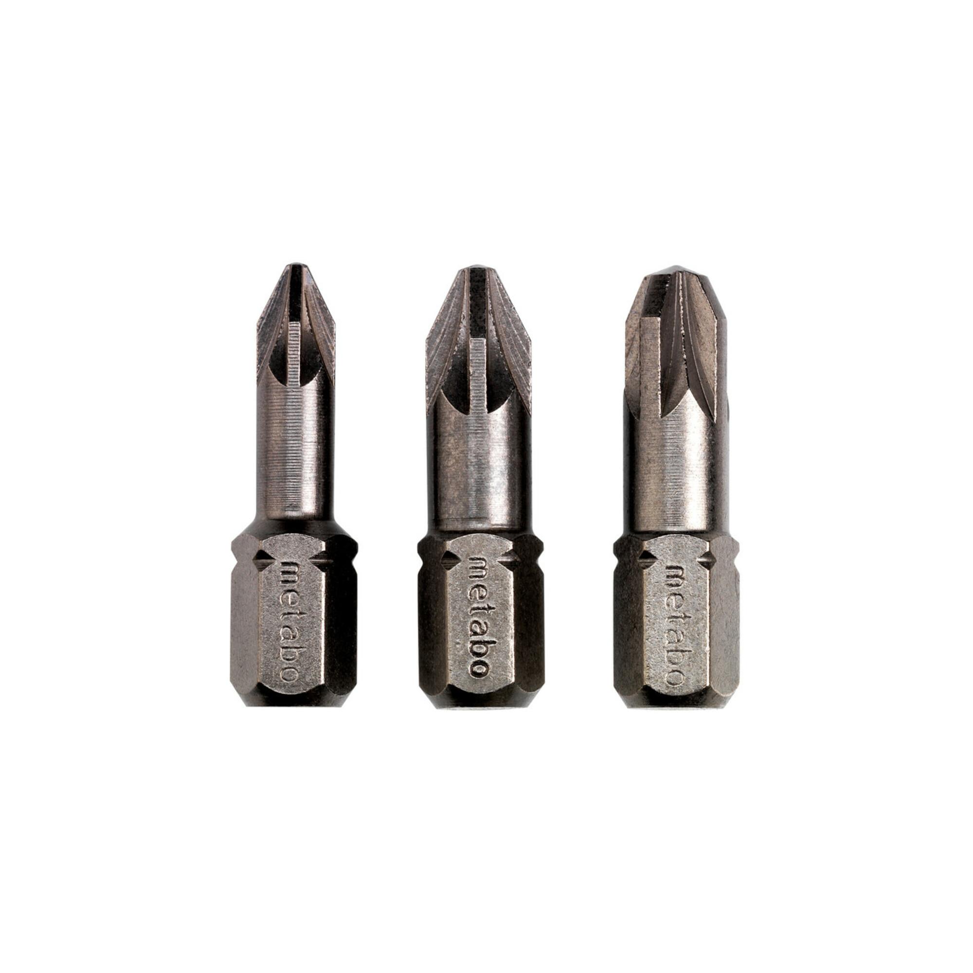 Metabo 3 Bits Pozidriv PZ 1/ 2 / 3 Torsion (628538000)