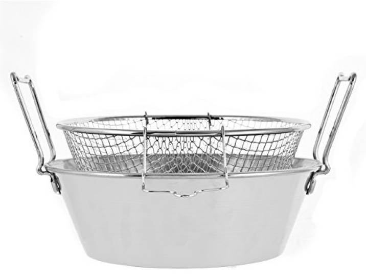 Lar Fritteuse Edelstahl mit Korb 30 cm