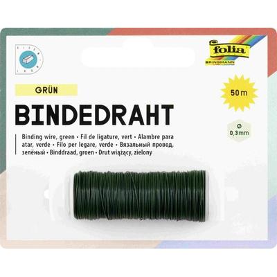 Folia Bindedraht, Blumendraht 50m, Durchmesser 0,3 mm, grün aus Eisen
