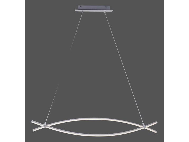 LeuchtenDirekt LED Pendelleuchte Maja Silber 120cm 21W 1140lm warmweiß 3000K kürzbar