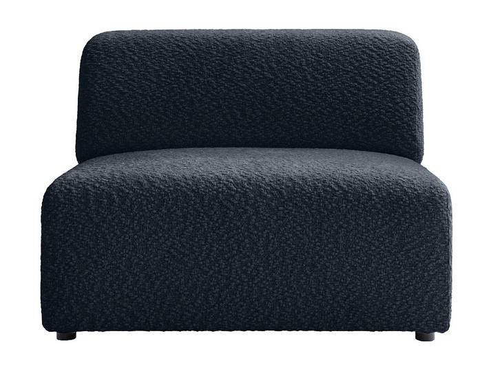 Sessel aus Chenille-Stoff in Nachtblau - TORISO