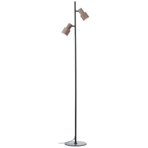 Brilliant Design vloerlamp Cadiz zwart met brons