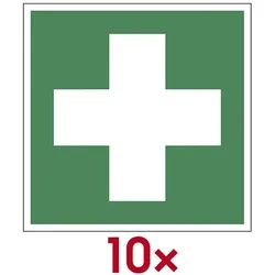LimarLite Rettungszeichen »Erste Hilfe [E003]« 10 x 10 cm Folie (0,4 mm), 10x10 cm