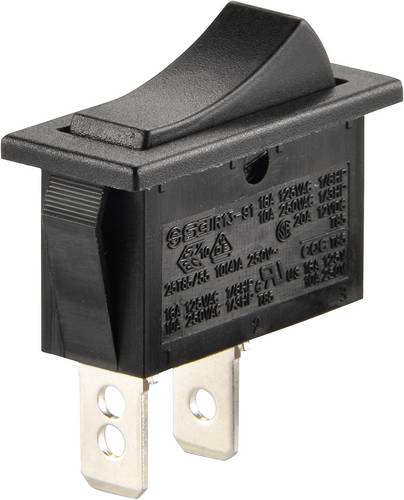 TRU Components TC-R13-91A-01 Wippschalter 250 V/AC 10A 1 x Aus/Ein rastend