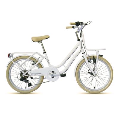 Kinderfahrrad WYNN "Kinderfahrrad 20 Zoll Shimano Tourney 6 Gang V-Brake Kinder KID1.0" Gr. 30, weiß, Fahrräder, Kinder, 30cm, 20 Zoll (50,80cm) hinten: 20 Zoll (50,80cm)