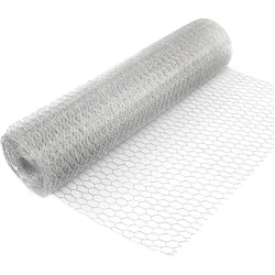 Wiltec, Draht, Volierendraht 25x1m Hasendraht 50mm Maschenweite Sechseckgeflecht Zaun (25 m)