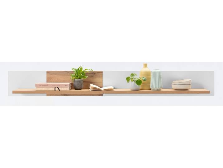 Wandboard RAMIRA 164x20 cm Weiß supermatt / Eiche Nachbildung