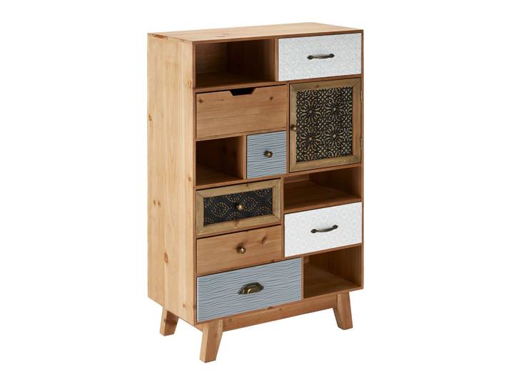 Kommode Frame Multicolor Echtholz/MDF