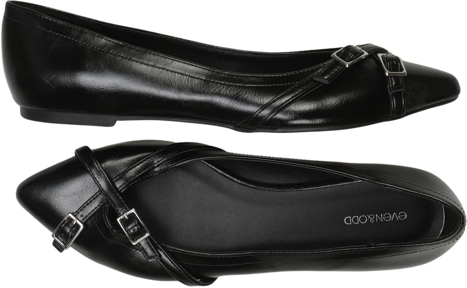 even odd Damen Ballerina, Schwarz, Gr. EU 41, Kunstleder - Second Hand