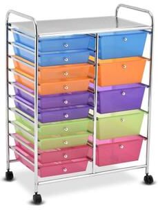Costway 15 Drawers Rolling Storage Cart Organizer