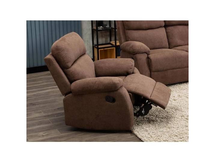 Fauteuil relax en tissu TOLZANO - Marron