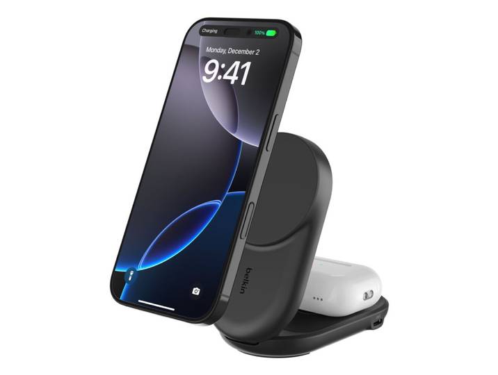 Belkin Qi2, Intérieure, USB, Recharge sans fil, 1,5 m, Noir WIZ039KQBK