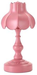 Everyday Crate Retro USB Rechargeable Bedside Lamp With LED Eye Protection Light rose Red