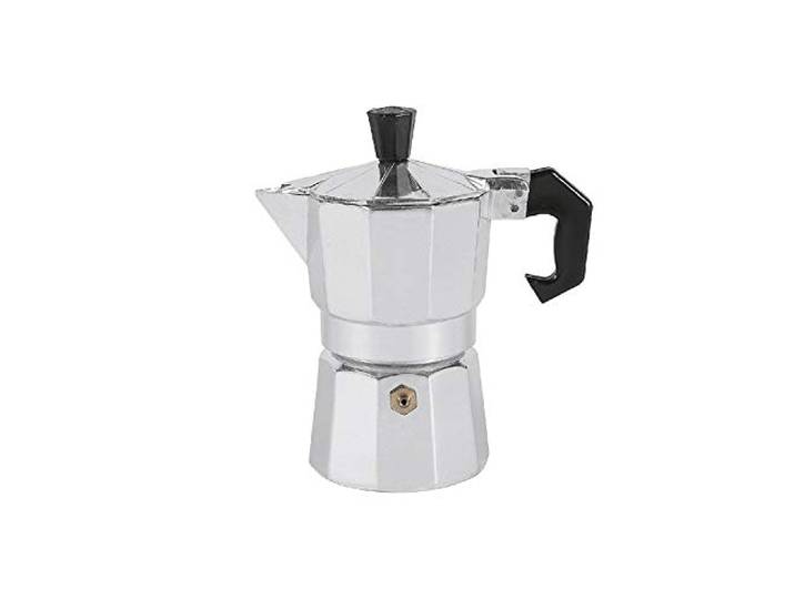 Krüger Aluminium Espressokocher 1 Tasse (0,10 L) Silber Mokkakocher