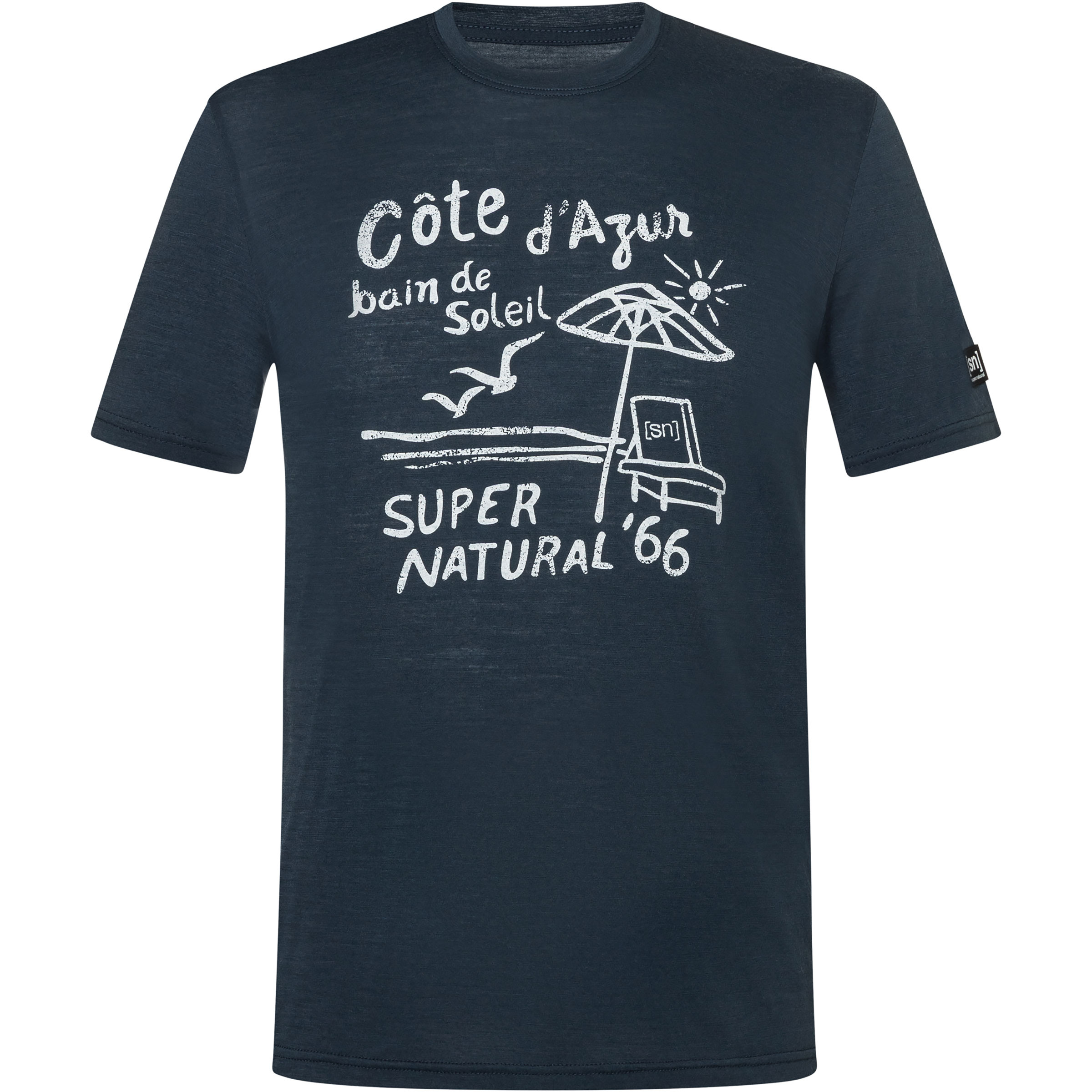 Super.Natural Cote D'azur Herren T-Shirts blau Größe M Lifestyle Hautfreundlich Merinowolle