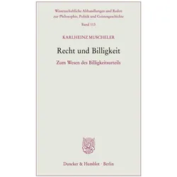 Recht und Billigkeit, Fachbücher von Karlheinz Muscheler