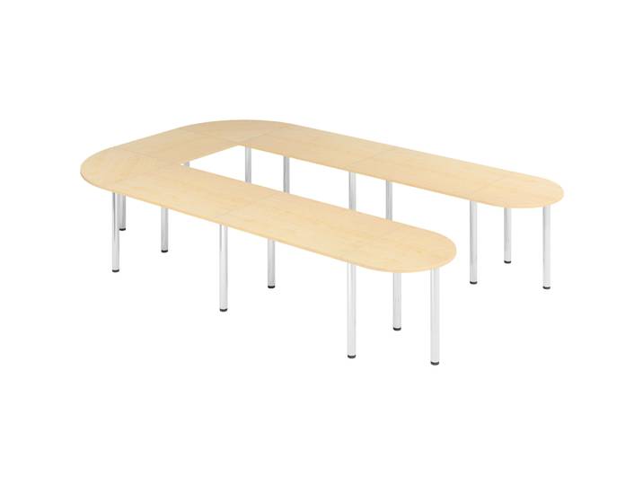 Besprechungstisch Office Ahorn 380 x 240 cm - Farbe: Ahorn/Chrome