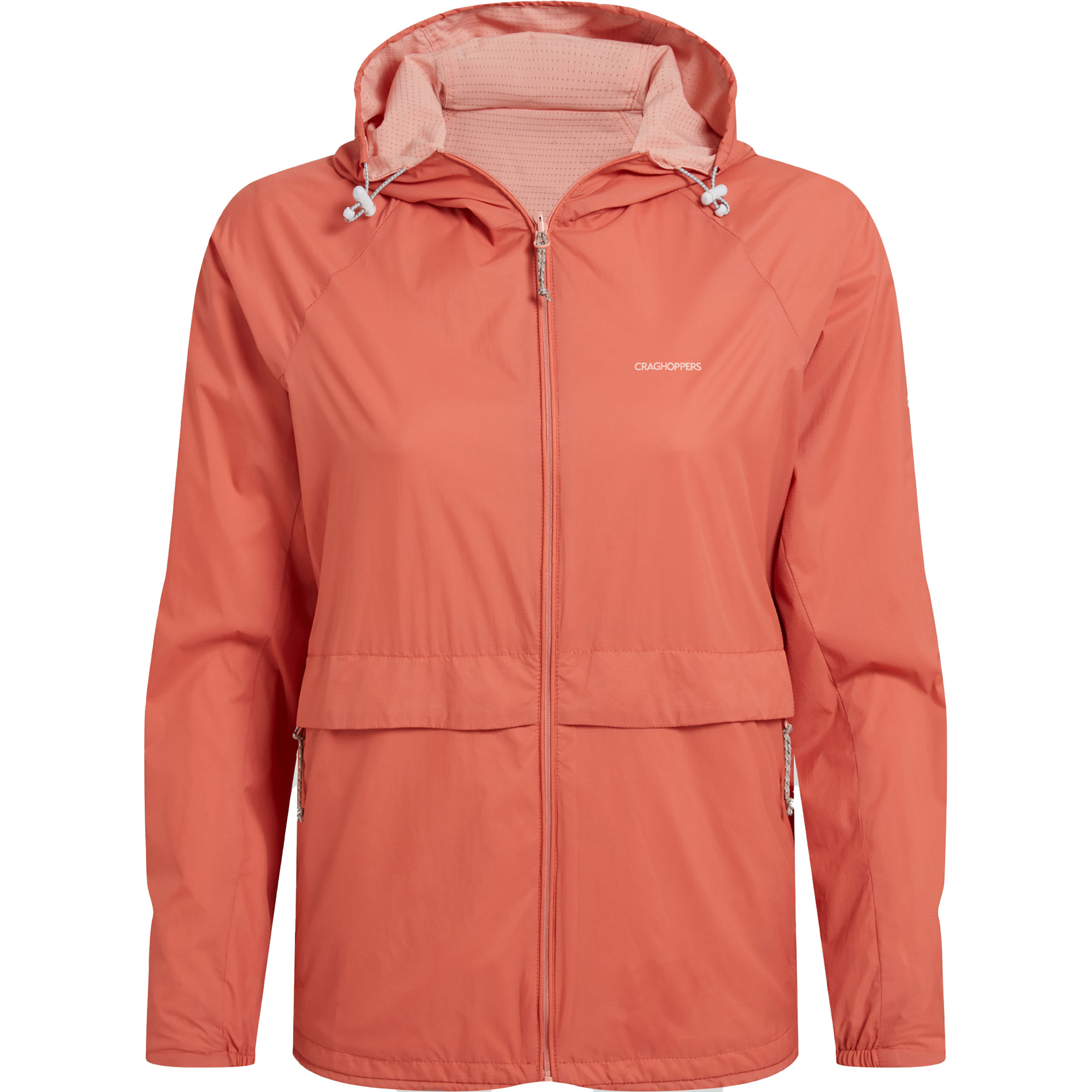 Craghoppers Nosilife Rosa Reversible Damen Wanderjacke orange Größe XL Camping Klein verpackbar Wasserabweisend
