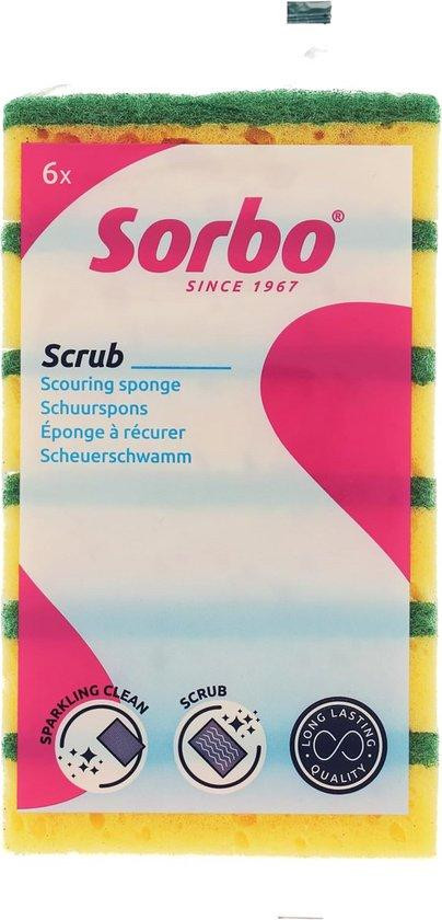 Set van 6 extra sterke schuursponges
