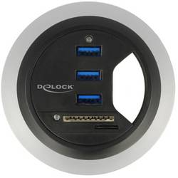 Delock 62869 Tischsteckdose 3-Kanal Schwarz Eurostecker
