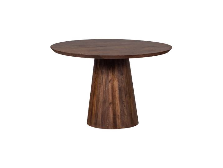 Table à manger ronde Ø130 cm manguier noyer Limit