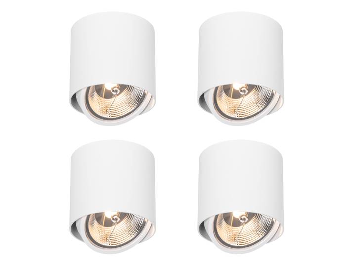 Lot de 4 spots de design en saillie blancs GU10 111mm - Impact