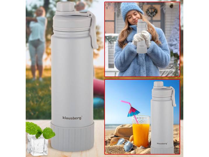 Doppelwandiger Thermobecher, 720ml, beige