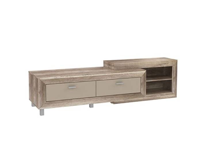 Newroom TV Lowboard Eiche Antik modern TV Schrank Fernsehtisch Wohnzimmer