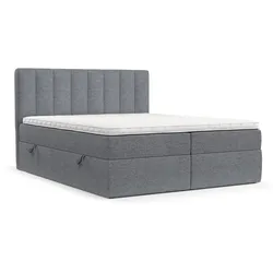 BOXBETT Bari 200/200 cm Grau im Neve Stoff