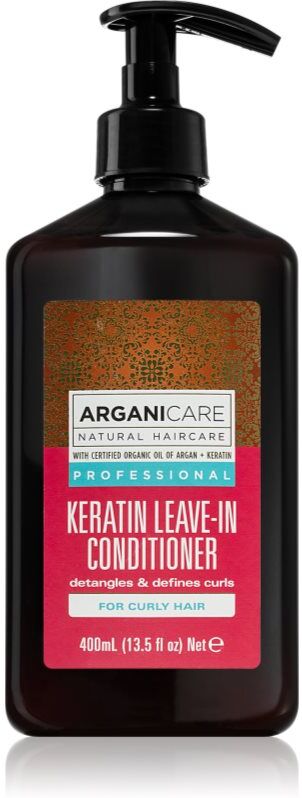 Arganicare Keratin Leave-In Conditioner après-shampoing sans rinçage pour cheveux bouclés 400 ml