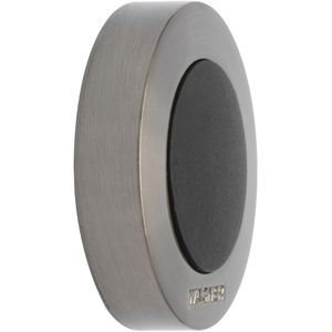 Wagner-System Türstopper EH-5138, Gummi / Metall, für die Wand, selbstklebend, silber, 1 x 3,8cm